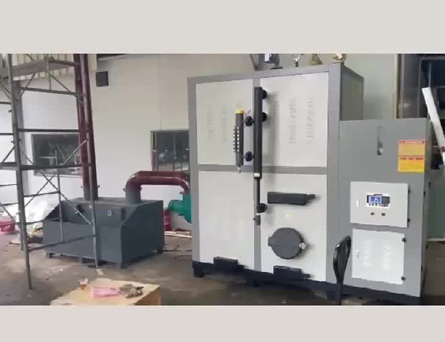 廣西南寧做鮮食玉米客戶用1噸生物質(zhì)蒸汽發(fā)生器+1噸凈水機(jī)配套漂燙線、殺菌鍋安裝完成